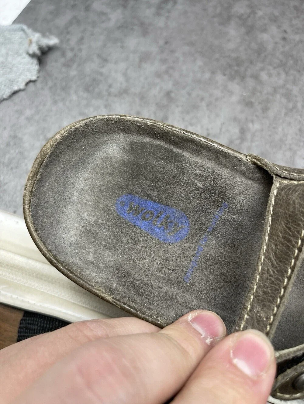 Wolky Tsunami Wedge Sandals Womens Size 12 (43) Inox Leather Strap